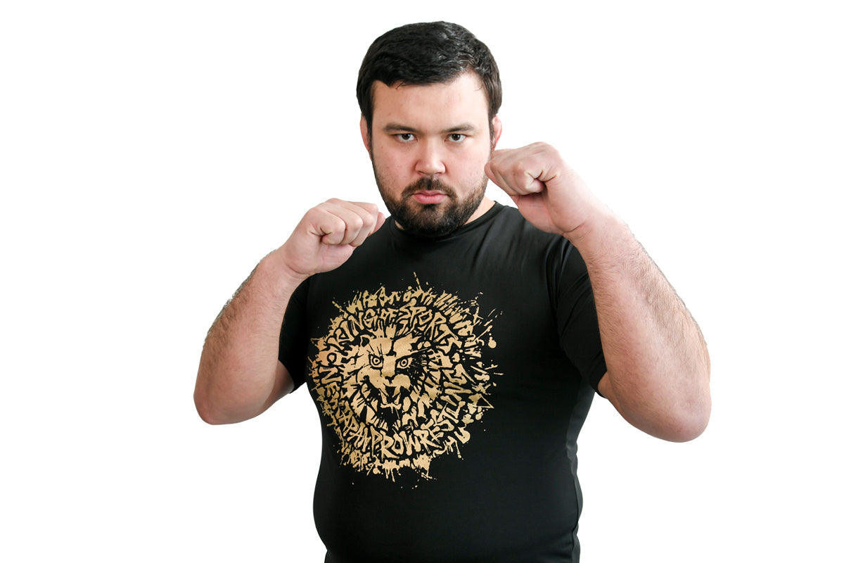 Lion Mark Dry T-shirt (2026 x Black x Gold) [Pre-Order] T-Shirt PW Catalog
