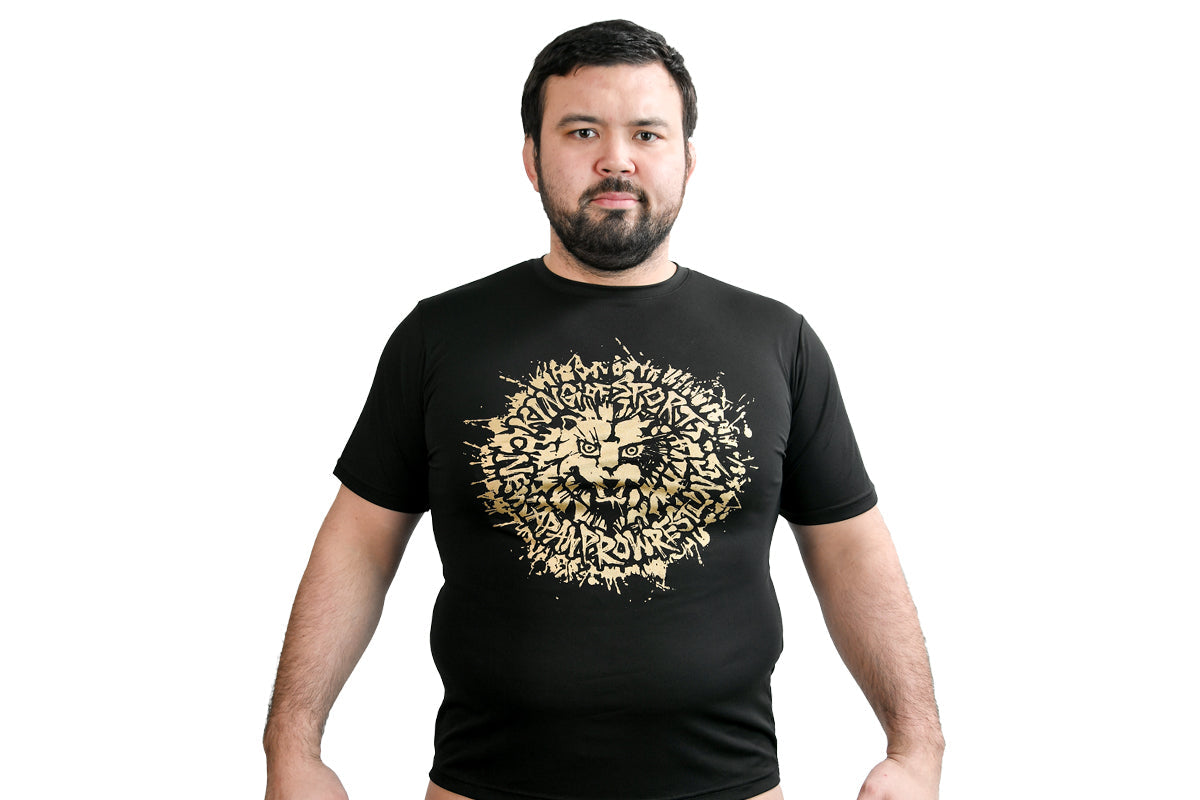 Lion Mark Dry T-shirt (2026 x Black x Gold) [Pre-Order] T-Shirt PW Catalog