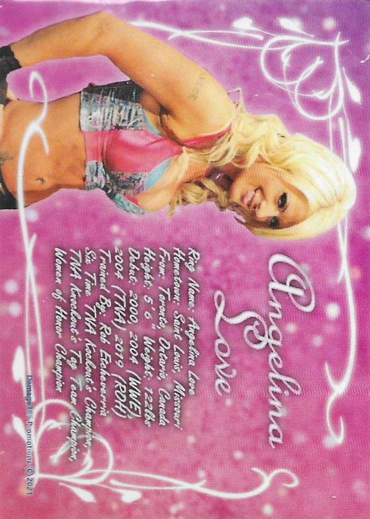 Angelina Love trading card PW Catalog