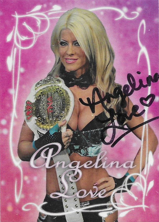 Angelina Love trading card PW Catalog