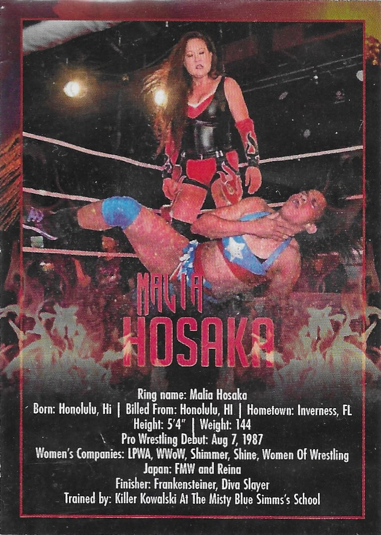 Malia Hosaka trading card PW Catalog