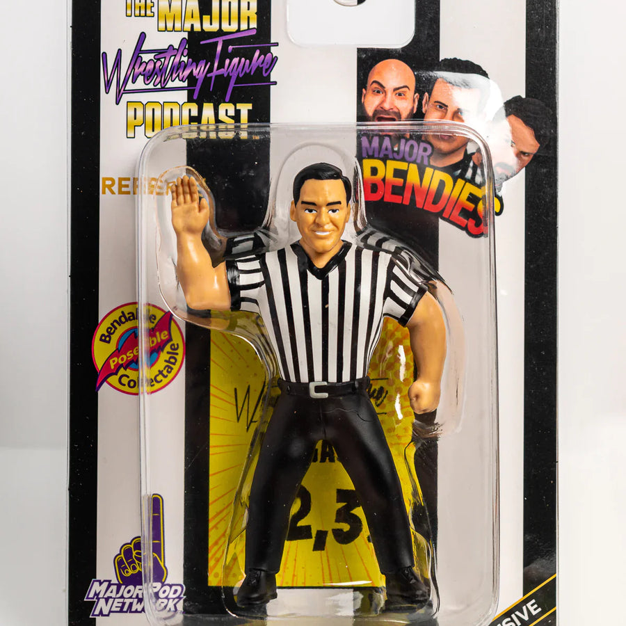 Major Wrestling Figure Podcast Major Bendies Referee John Cone [Exclusive] Action & Toy Figures PWcatalog