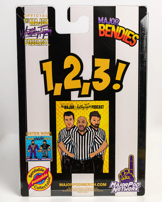 Major Wrestling Figure Podcast Major Bendies Referee TTD [Exclusive] Action & Toy Figures PWcatalog
