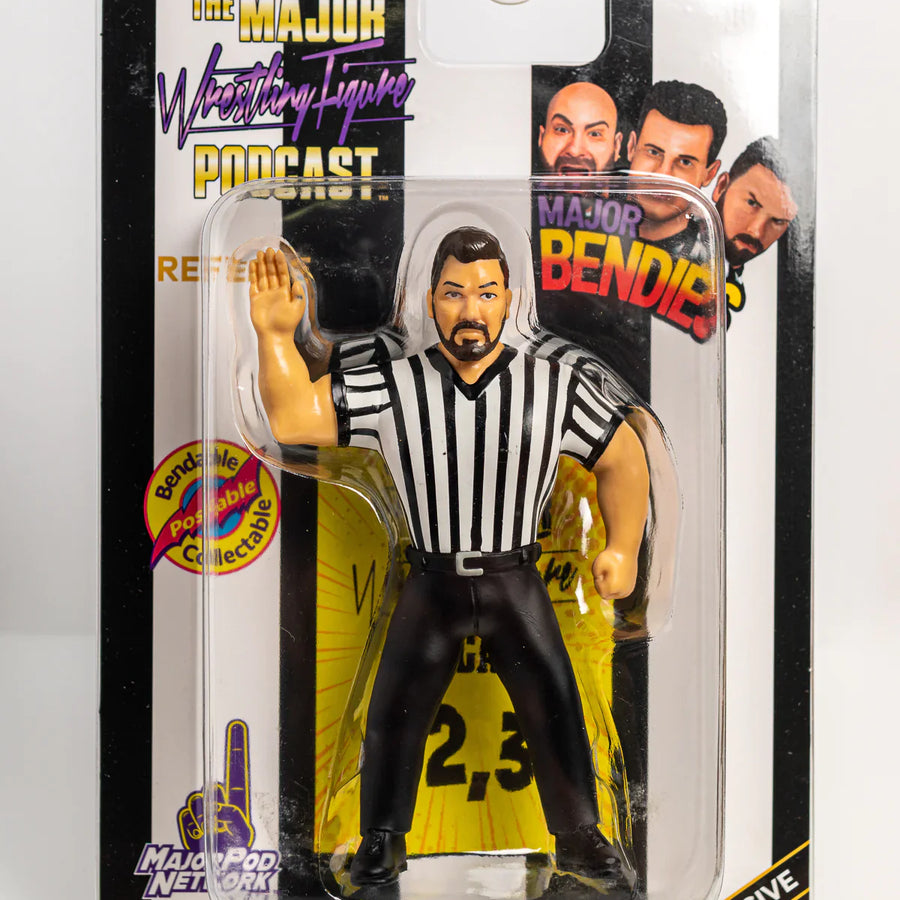 Major Wrestling Figure Podcast Major Bendies Referee TTD [Exclusive] Action & Toy Figures PWcatalog