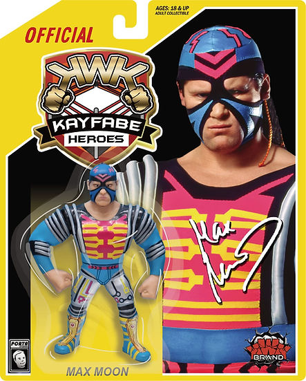 KWK Kayfabe Heroes Max Moon [Blue, Yellow Card Variant] PW Catalog