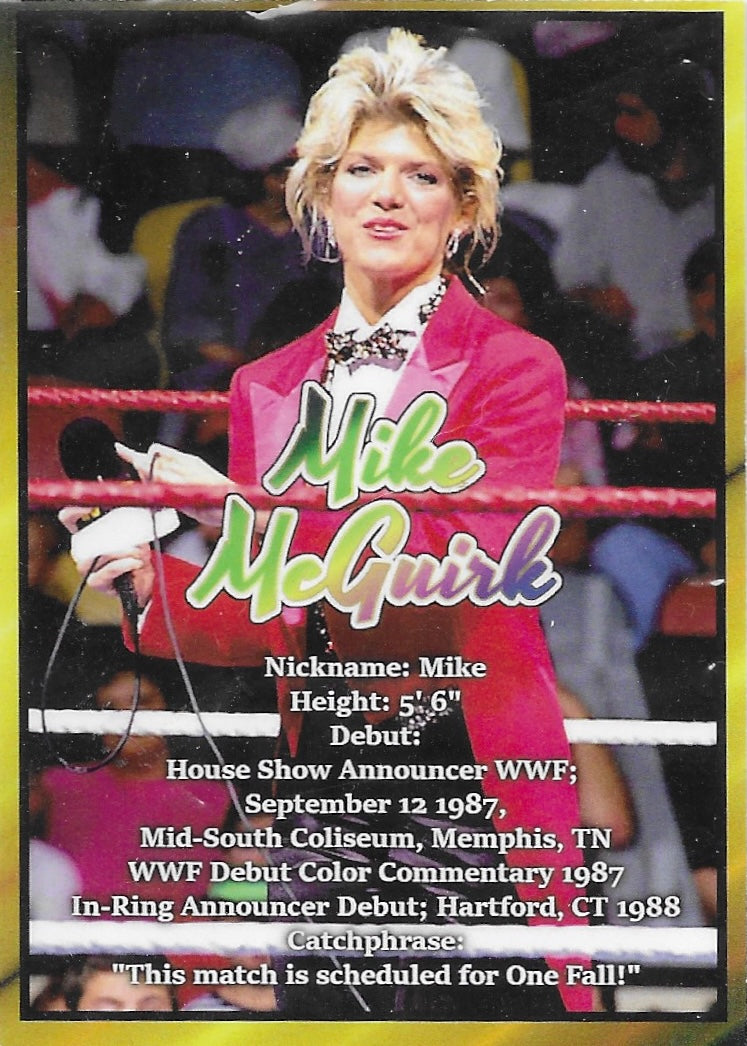 Mike Mcguirk trading card PW Catalog