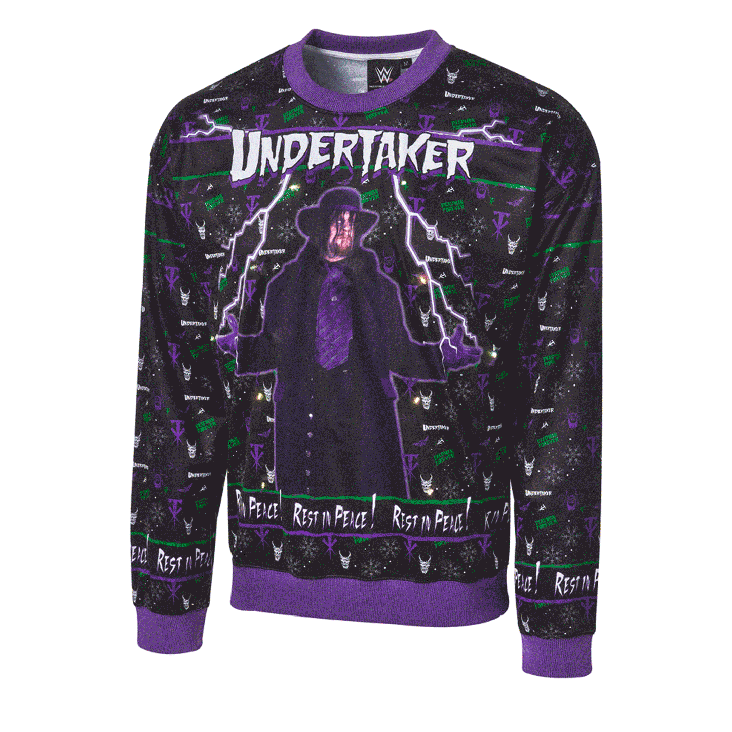 Undertaker Light-Up Ugly Holiday Sweatshirt