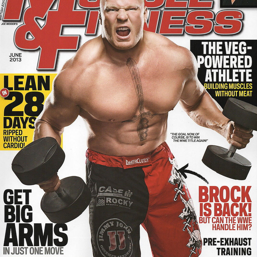Muscle & Fitness April 2013 Brock Lesnar Magazine PWcatalog