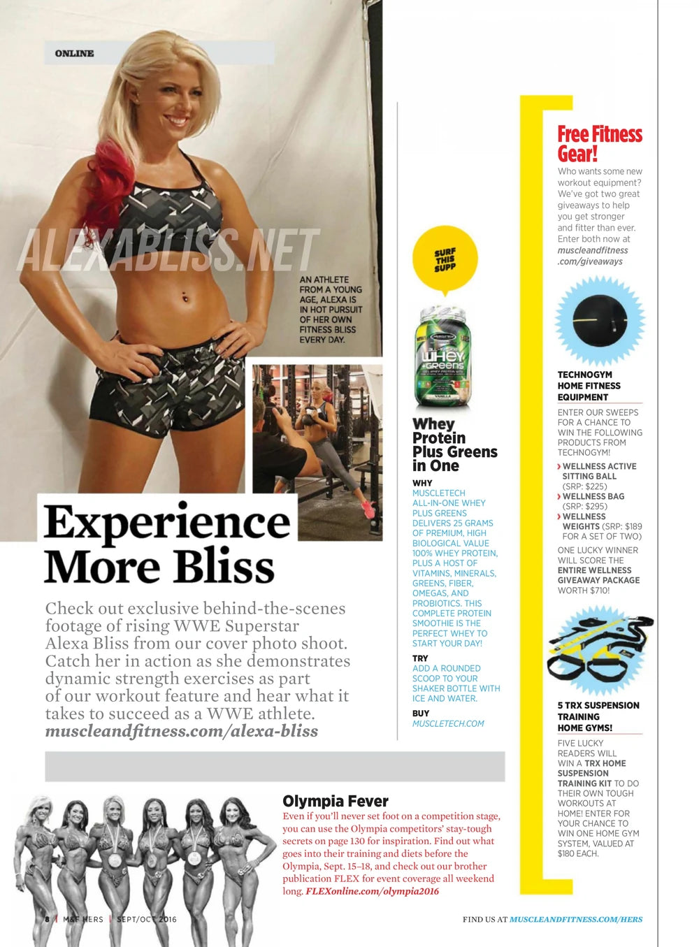 Muscle & Fitness Hers September/October 2016 Alexa Bliss