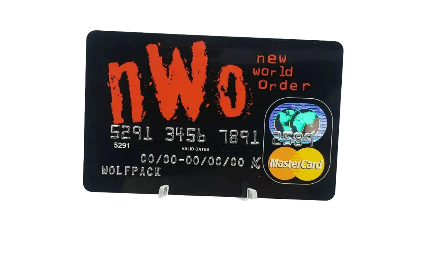 NWO Wolfpack WCW Mastercard credit card 1998 PW Catalog