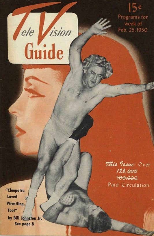 NY VINTAGE TV GUIDE February 25,1950 Gorgeous George Magazine PWcatalog