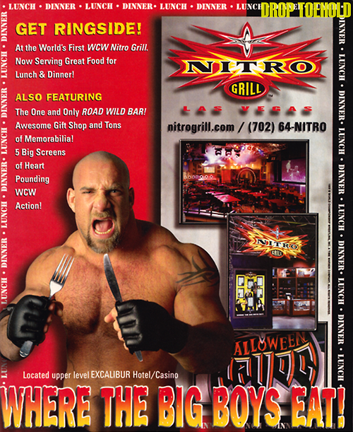 WCW Las Vegas Nitro Grill Restaurant Memorabilia, Menu & Shot Glass - image 2