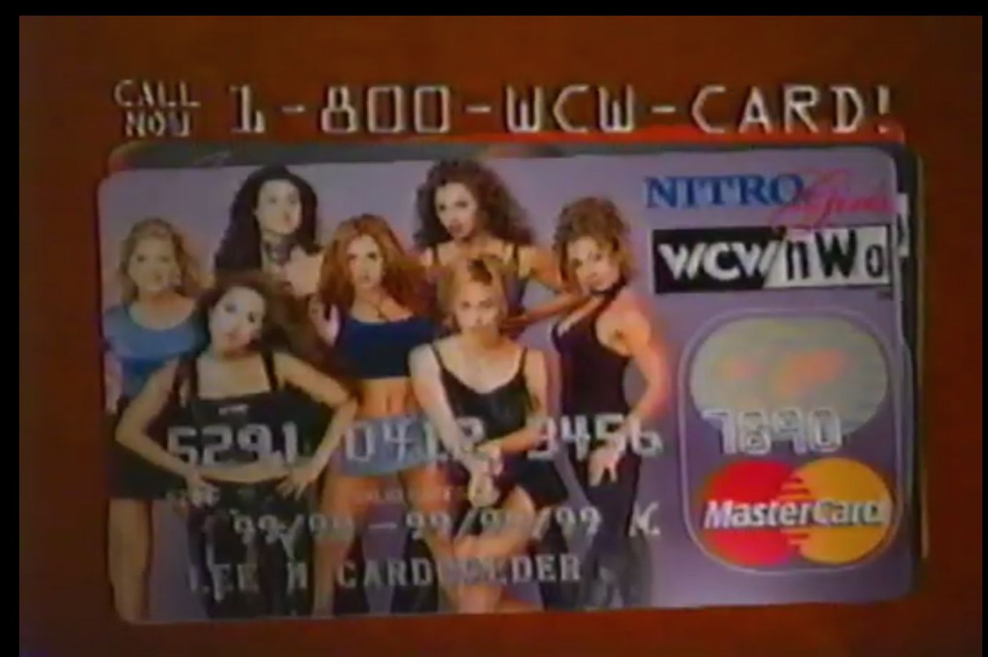 The Nitro Girls WCW Mastercard credit card 1998 PW Catalog