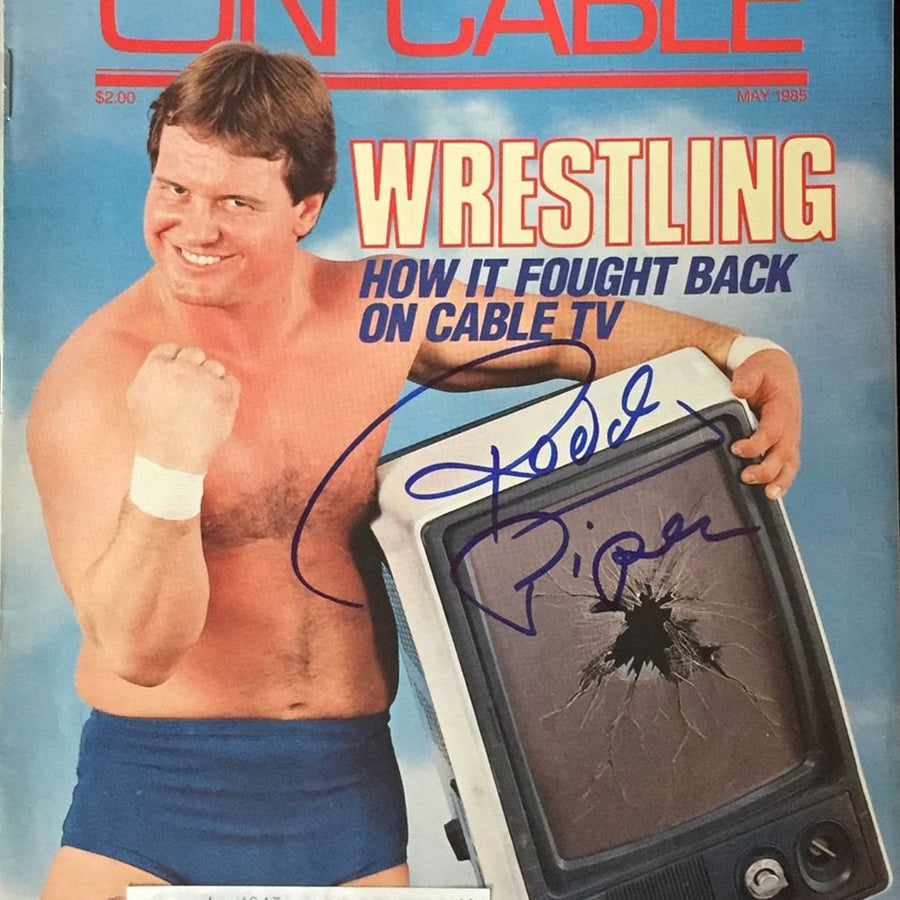 On Cable 1985 May Roddy Piper Magazine PWcatalog