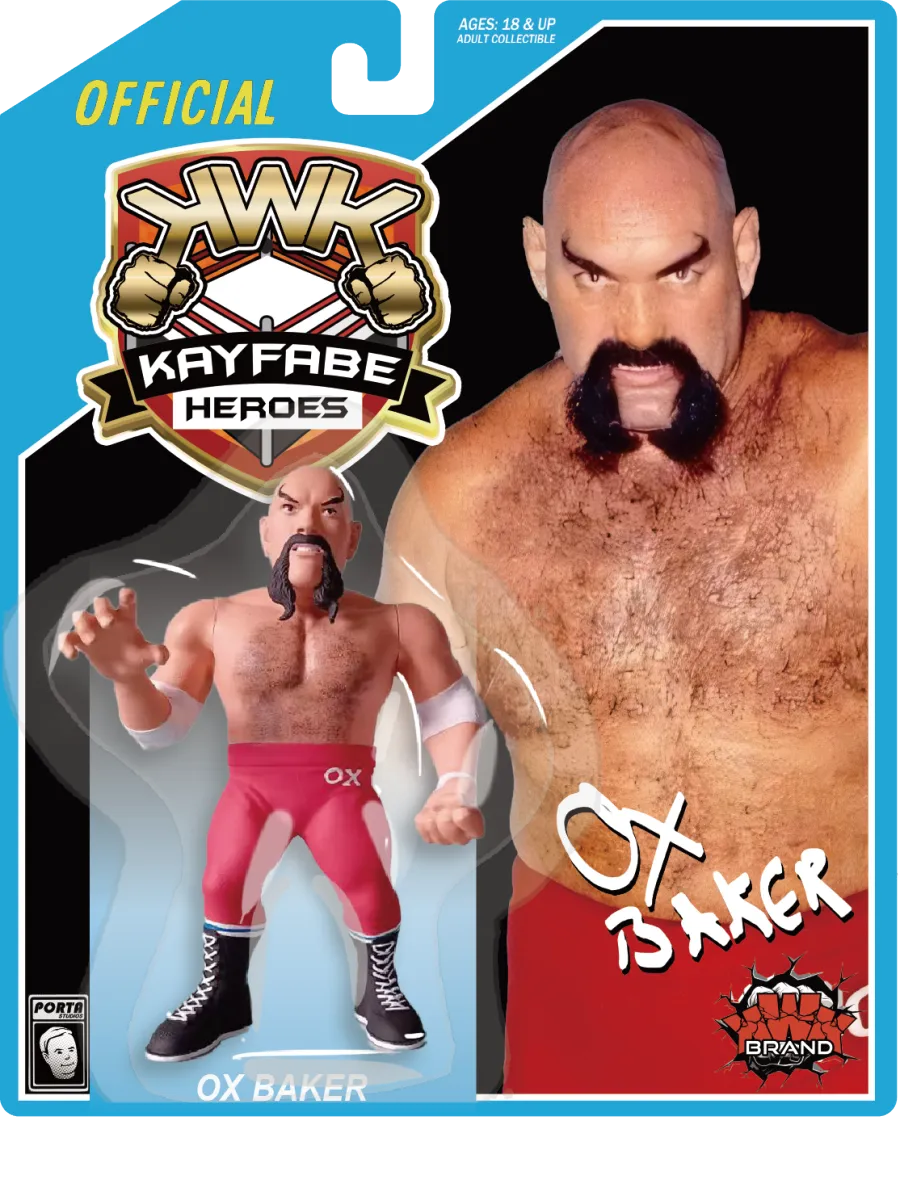 KWK Kayfabe Heroes Ox Baker [Red Tights, Blue Card] PW Catalog
