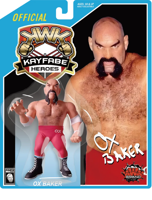 KWK Kayfabe Heroes Ox Baker [Red Tights, Blue Card] PW Catalog