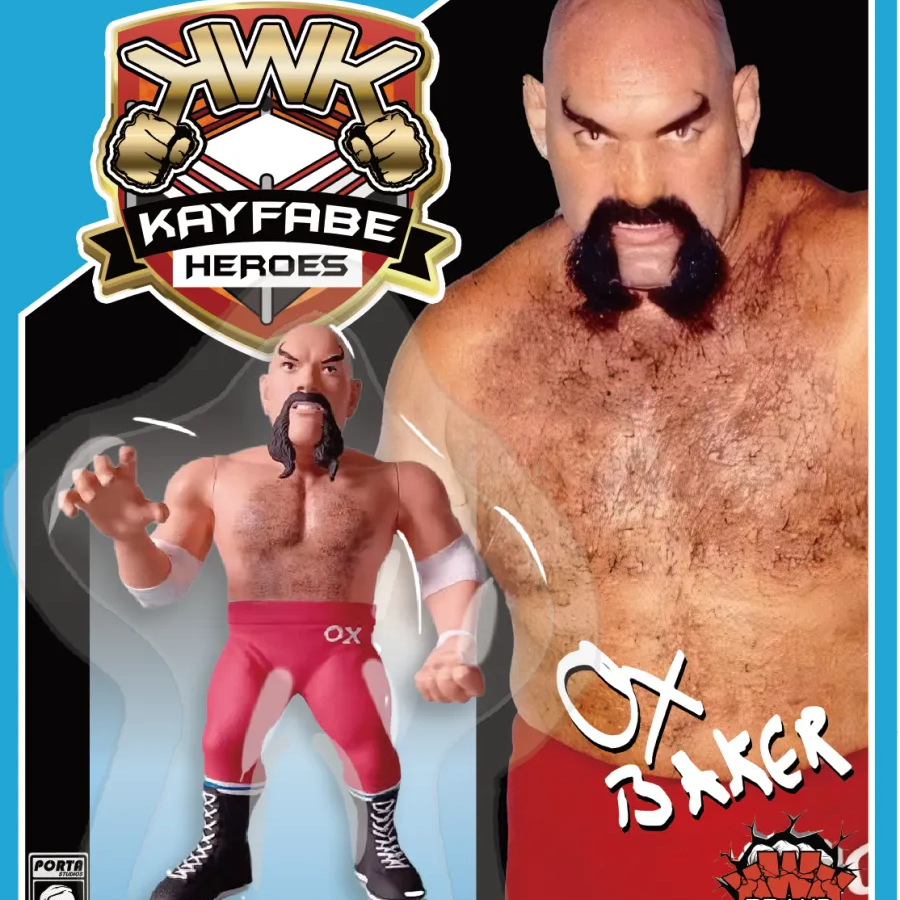 KWK Kayfabe Heroes Ox Baker [Red Tights, Blue Card] PW Catalog