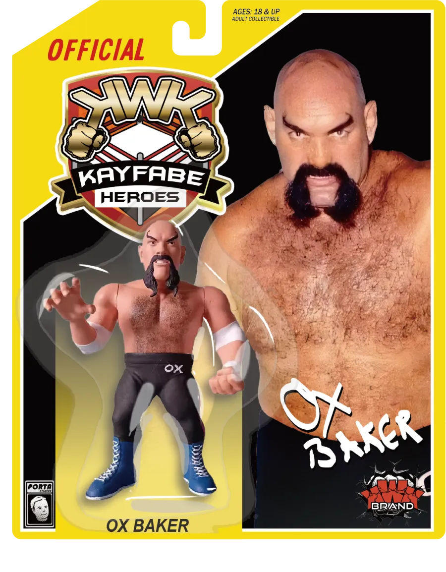 KWK Kayfabe Heroes Ox Baker [Black Tights, Yellow Card] PW Catalog
