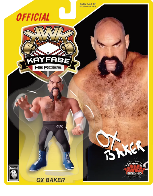 KWK Kayfabe Heroes Ox Baker [Black Tights, Yellow Card] PW Catalog