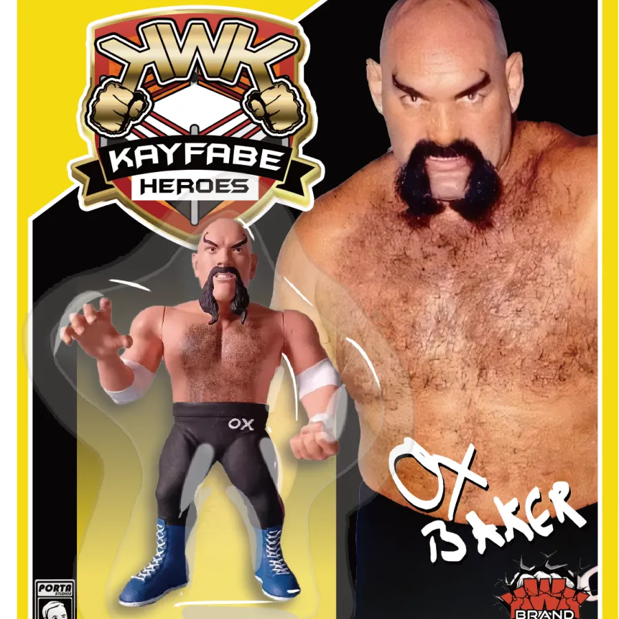 KWK Kayfabe Heroes Ox Baker [Black Tights, Yellow Card] PW Catalog