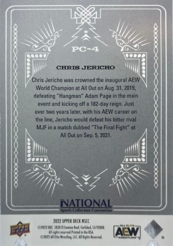 Chris Jericho trading card PW Catalog