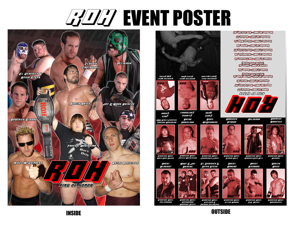 Ring of Honor Live Event Full Color Poster/Program