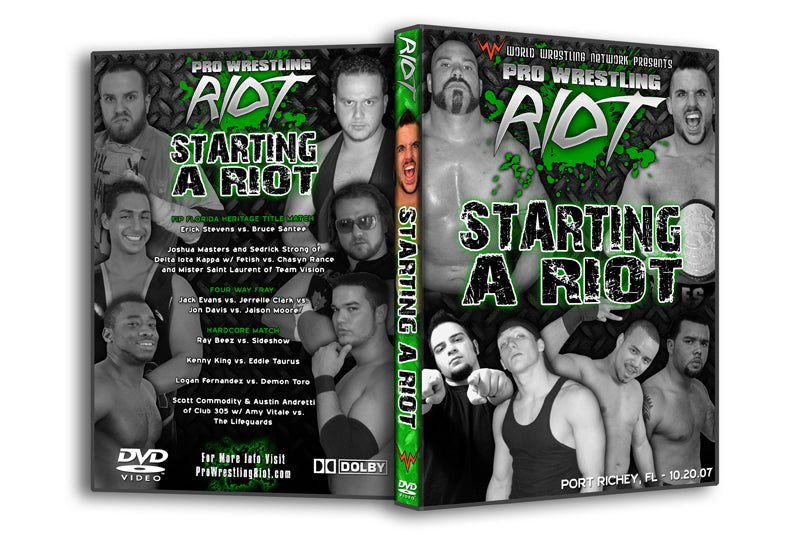 Pro Wrestling Riot ''Starting A Riot'' Port Richey, FL 10/20/07 (DVD-R)
