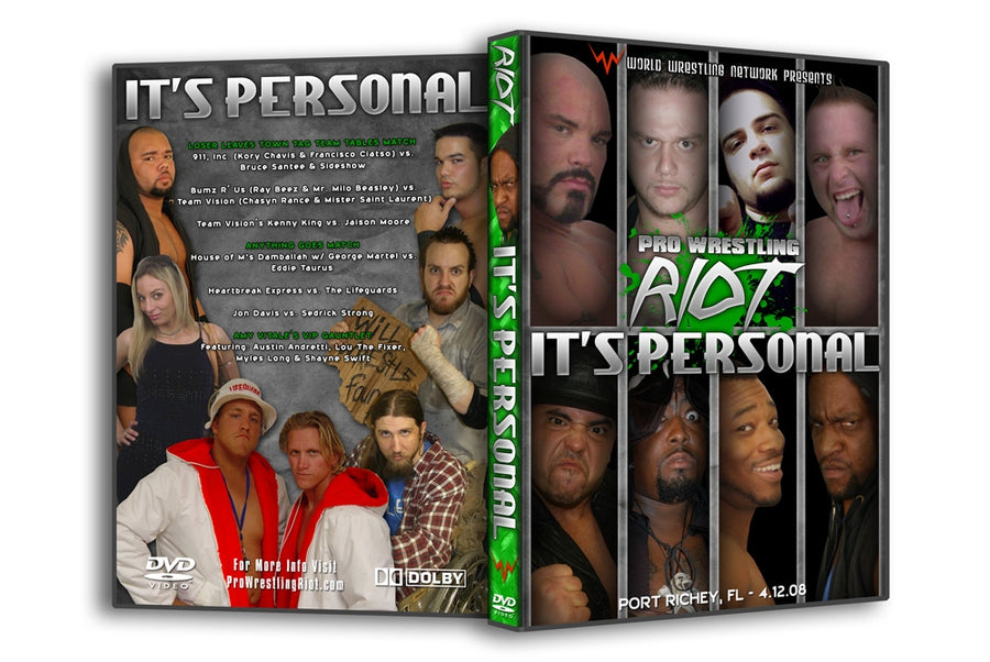 Pro Wrestling Riot ’’It's Personal’’ Port Richey, FL 4/12/08 (DVD-R) DVDs & Videos PWcatalog