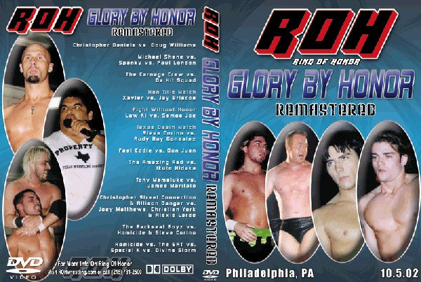 Glory By Honor- Philadelphia, PA 10/5/02 (DVD)
