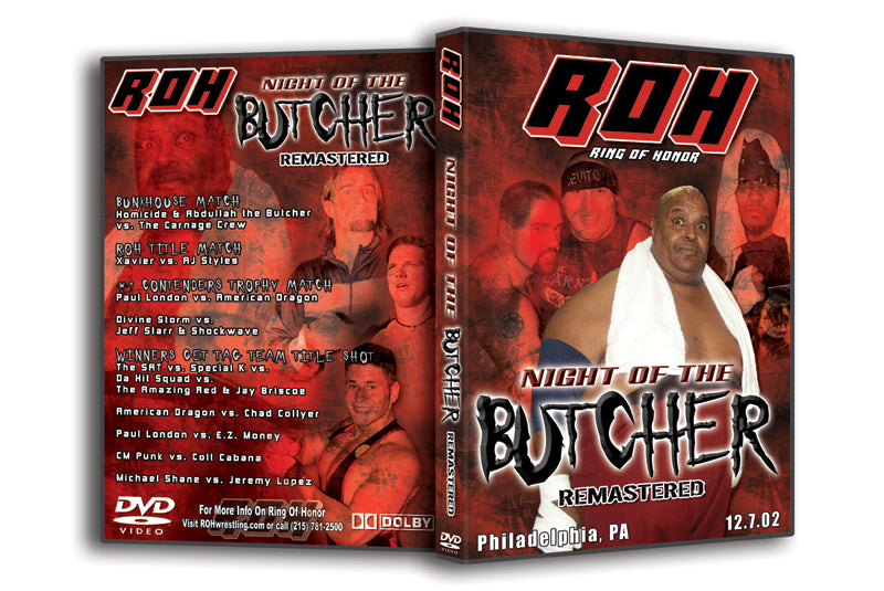 Night of the Butcher- Philadelphia, PA 12/7/02 (DVD)