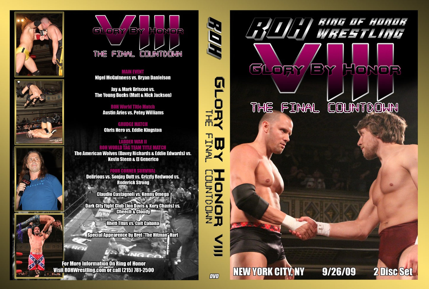 Glory By Honor VIII: The Final Countdown- New York, NY 9/26/09 (2 Disc Set- Preorder)