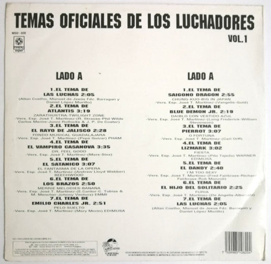 CMLL Temas Oficiales De Los Luchadores Vol. 1 1992