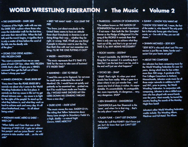 WWE The Music Vol. 2 Cassette 1997