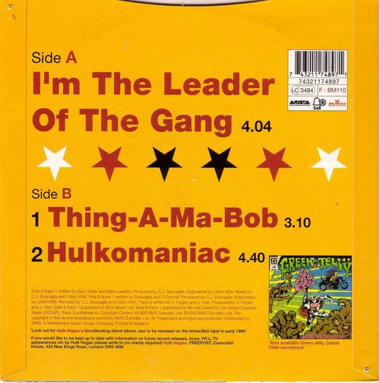 Hulk Hogan And The Wrestling Boot Trash Can Band 1993 Leader of the Gang - image 2
