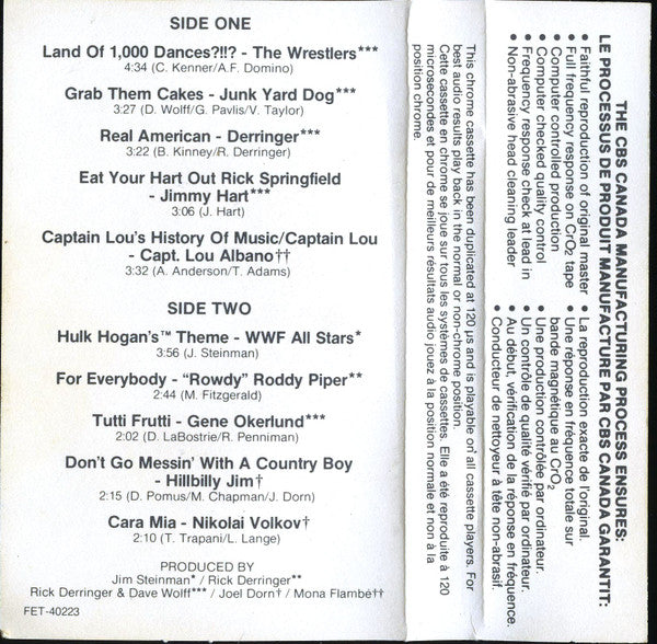 The Wrestling Album Cassette 1985