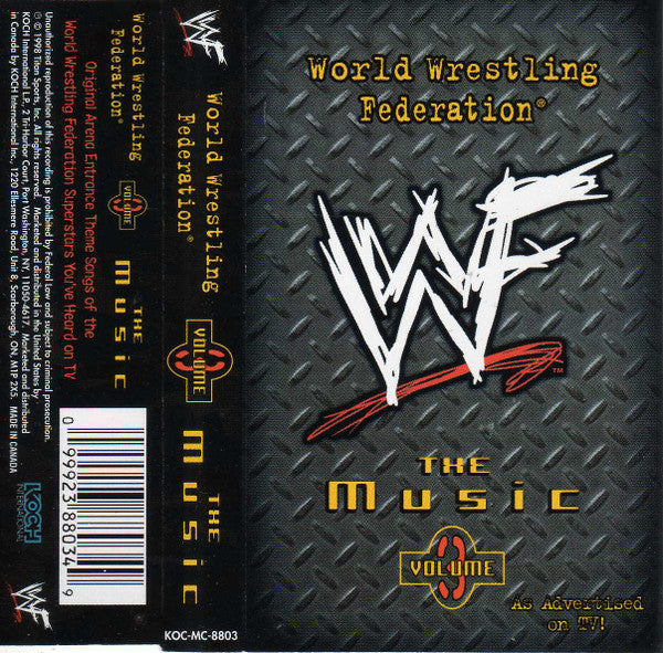 WWE The Music Vol. 3 Cassette 1998 Music CDs PWcatalog