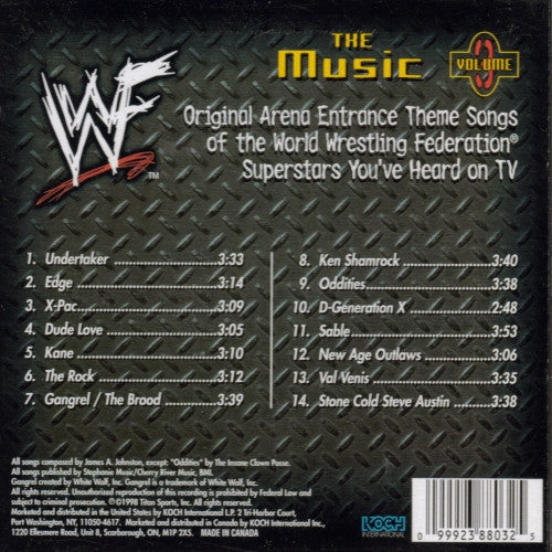 WWF The Music, Volume 3 1998