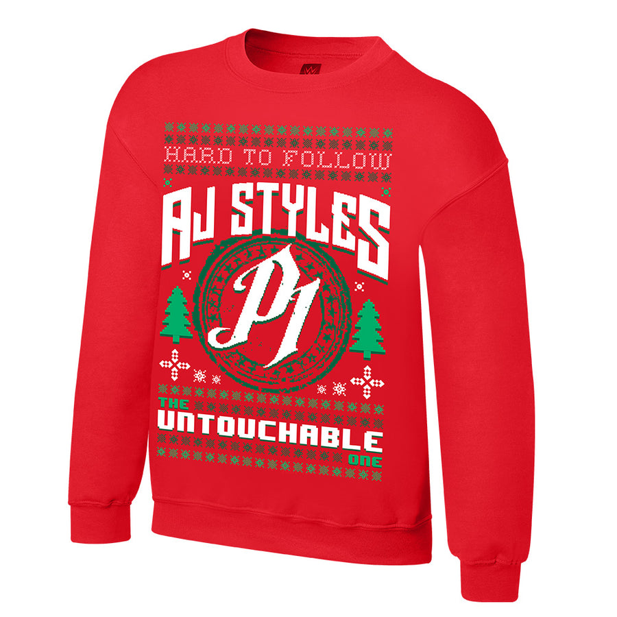 AJ Styles "Untouchable" Ugly Holiday Sweatshirt