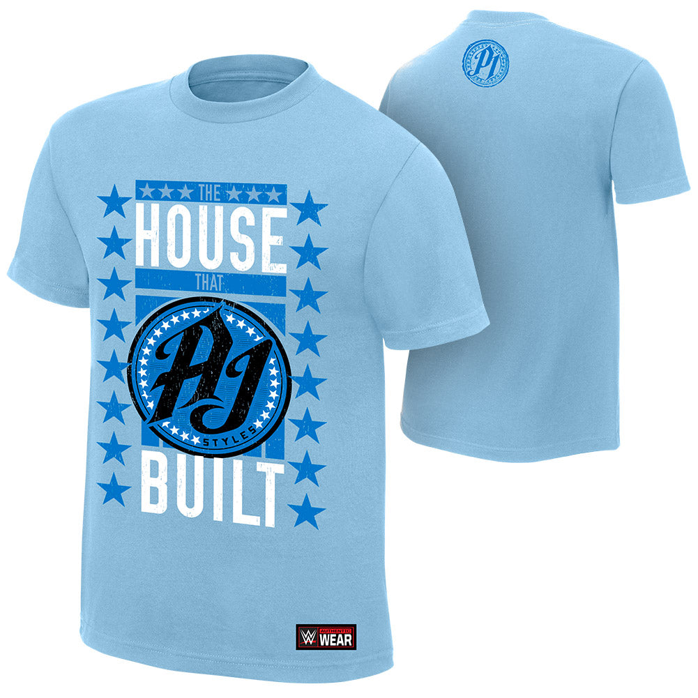 AJ Styles "The House That AJ Built" Authentic T-Shirt T-Shirt PW Catalog
