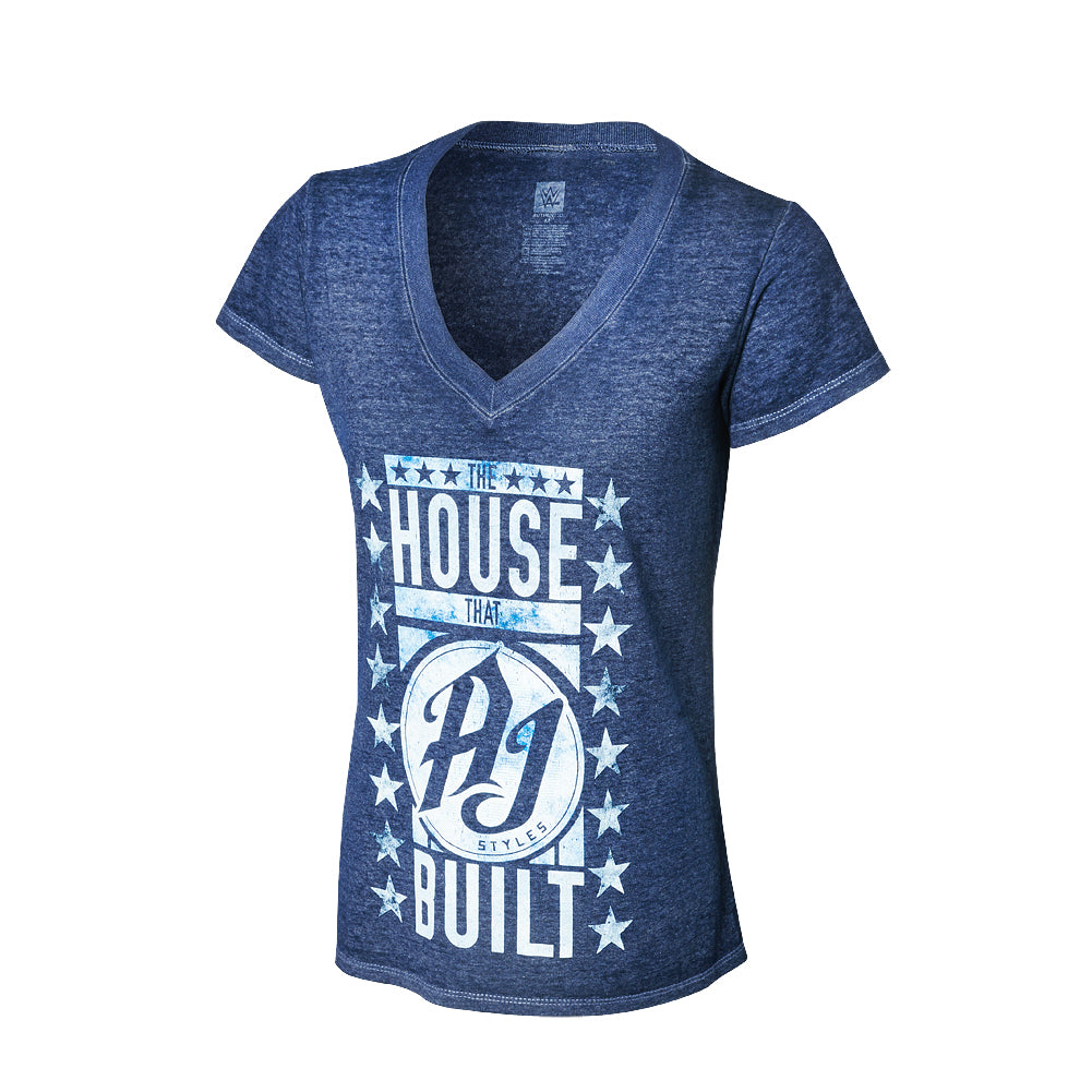 AJ Styles "The House that AJ Styles Built" Acid Wash Women's T-Shirt T-Shirt PW Catalog