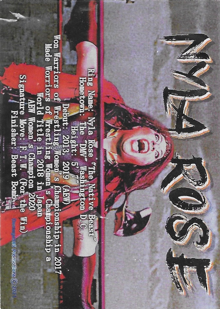 Nyla Rose trading card PW Catalog
