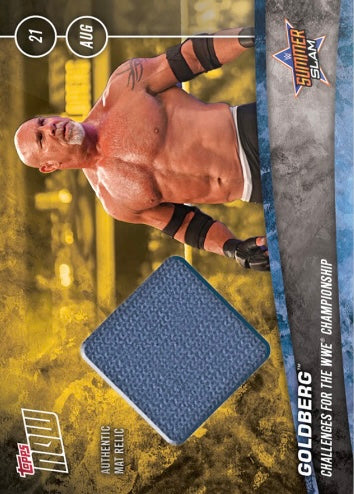 Goldberg Challenges for the WWE Championship trading card PW Catalog