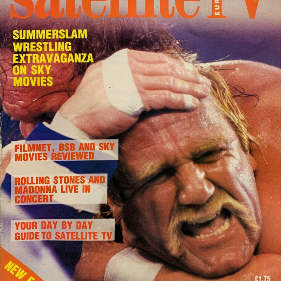 Satellite TV August 1990 Hulk Hogan Magazine PWcatalog