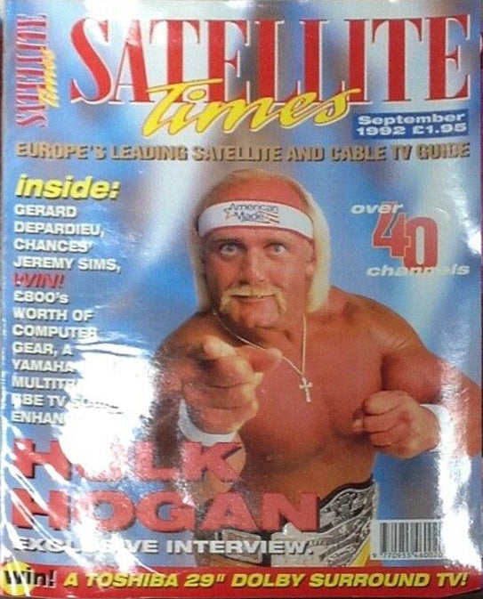 Satellite TV 1990 August Hulk Hogan Magazine PWcatalog