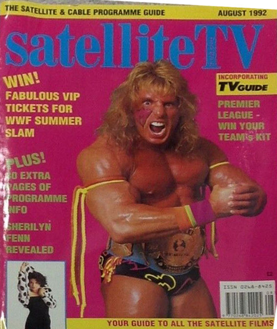 Satellite TV August 1992 Ultimate Warrior Magazine PWcatalog