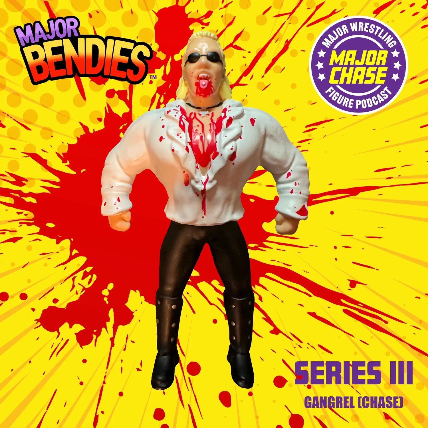 Major Wrestling Figure Podcast Major Bendies Series 3 Gangrel (Bloody Chase) Action & Toy Figures PWcatalog