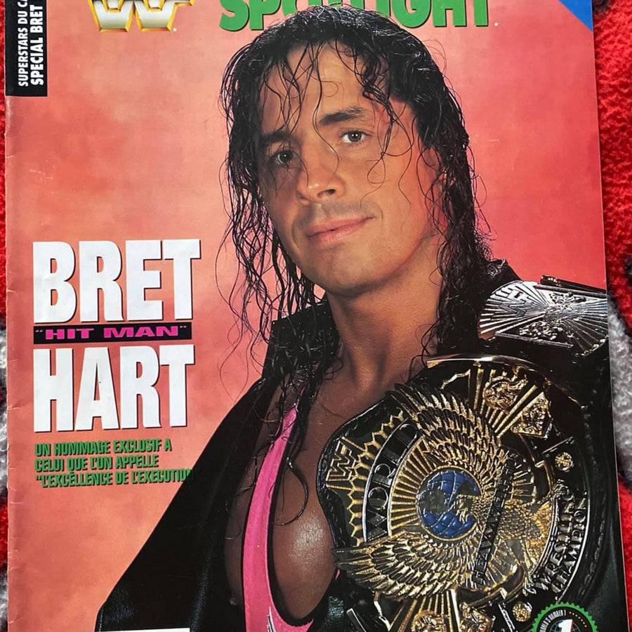 WWF Spotlight Bret Hart From France Magazine PWcatalog