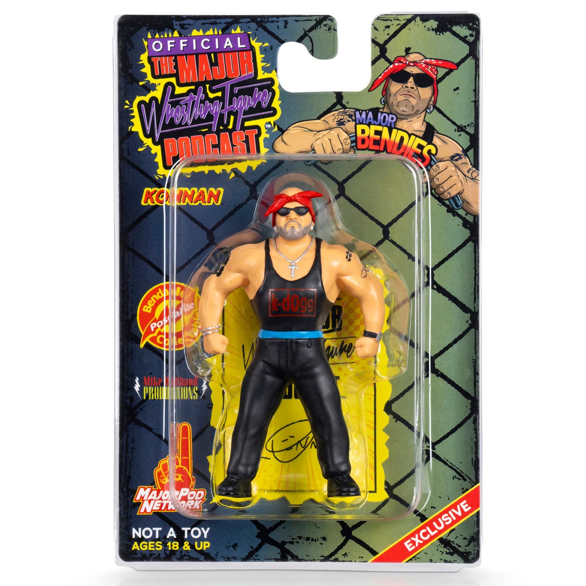 Major Wrestling Figure Podcast Major Bendies Konnan [Exclusive] Action & Toy Figures PWcatalog
