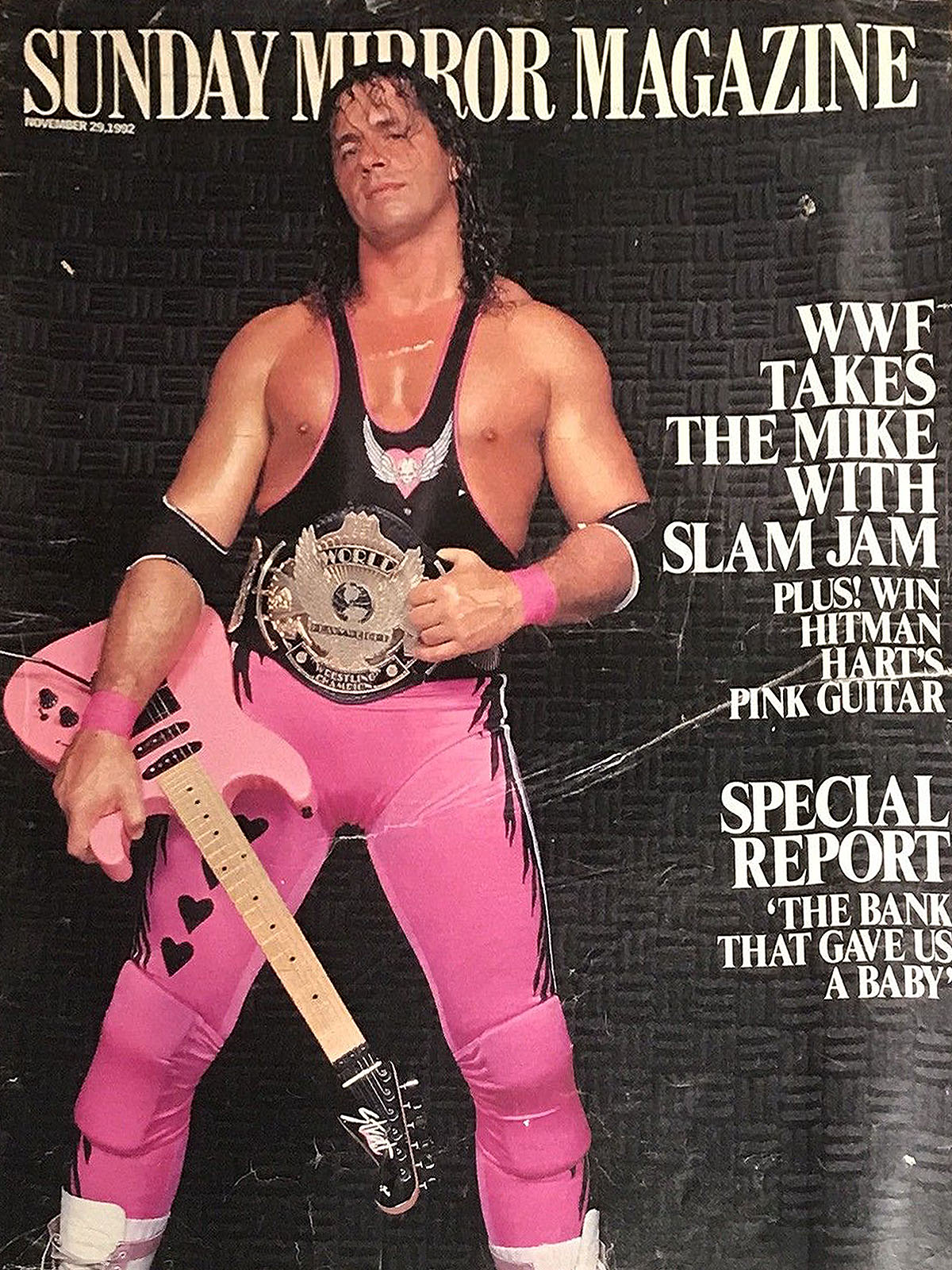 Sunday Mirror Magazine November 29, 1992 Bret "Hitman" Hart
