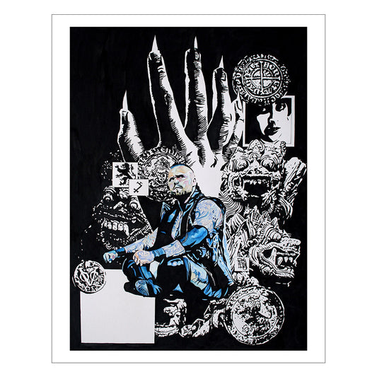 Aleister Black 11 x 14 Rob Schamberger Art Print Wall art PW Catalog